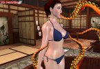 Tentacle cartoon manga sex with girl in blue bikini