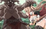 Nutaku mighty hentai warrior fights with a dragon